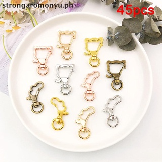 【strongaromonyu】 45pc Silver Gold Keyring Key chain Split Ring with Short Chain Key Rings DIY Keychain [PH]