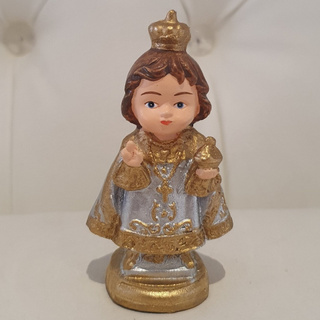 chibi Sto Nino 9cm or 2.5 inches gold silver / Baby Jesus Christ statue (1)