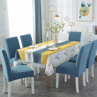 Nordic Tablecloth Fabric Cotton Linen Dining Table Chair Cover Simple Tablecloth Dining Chair Cover Tea Table Cloth Rectangular Household