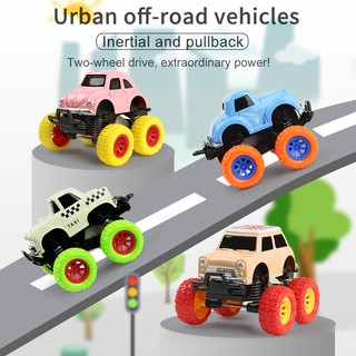 4 Styles Climbing Car Metal Diecast Alloy Truck Model Car Off-Road Vehicle Pull Back Sliding Car Toy for Kids