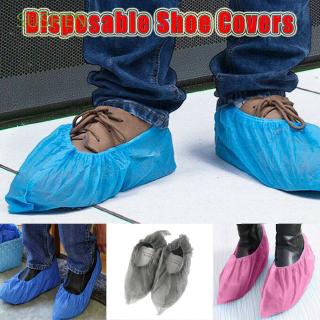 100 Pcs Overshoes Elastic Foot Cover Non-woven Disposable Shoe Covers