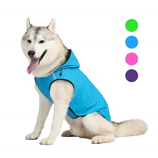 Dog Raincoat Reflective Hooded Jacket Puppy Clothing Waterproof Breathable Raincoat for Big Dog Pet