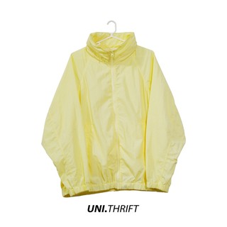 Uniqlo Japan Yellow Windbreaker with Packable Hood