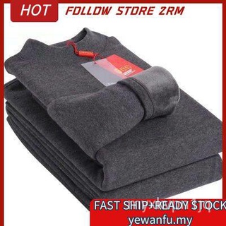 【ins】Pajama Set Thermal Underwear Men Winter Warm Cotton Thermal Winter Thermal Underwear Long Hot S