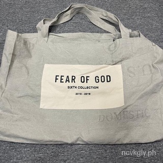 FEAR OF GOD FOG ESSENTIALSOversized Canvas Bag Tote Bag Army Cloth Bag High Street Trendy Bag