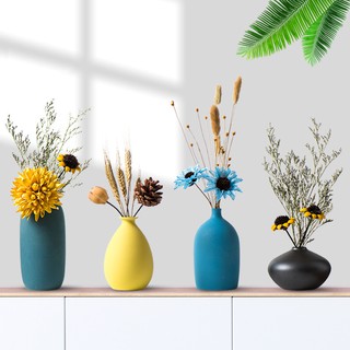 Nordic Ceramic Small Vase Ins Style Simple Flower Arrangement Dried Flower Creative Flower Vases