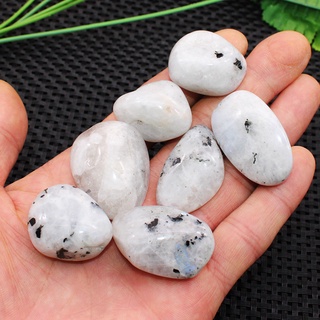 Natural crystal gravel white Moonstone large particle ore material energy healing stone