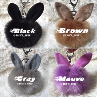 Rabbit Ears Furball Keychain (1)