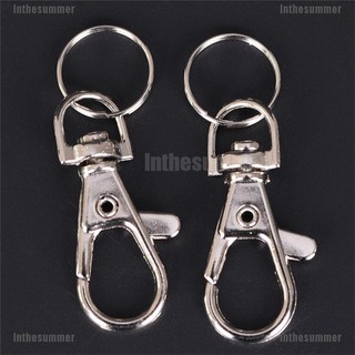 【COD√summer❄】 10Pc Silver Swivel Trigger Clips Snap Lobster Clasp Hook Bag Key Ring Hooks Gift (4)