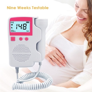 3.0MHz Fetal Heart Rate Monitor Home Pregnancy Fetal Sound Heart Rate Detector LCD Display No