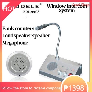ZDL-9908 Dual 3W 2-Way Window Counter Intercom Dual-Way Counter Interphone System for Bank Office St