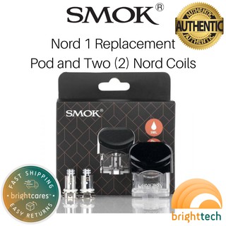SMOK Nord Pod Replacement Cartridge and Coil Authentic/Legit - 1 Pod 2 Coils (With Warranty)