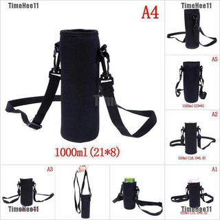【TimeHee11】420ml-1500ml water bottle carrier insulated cover bag holder strap