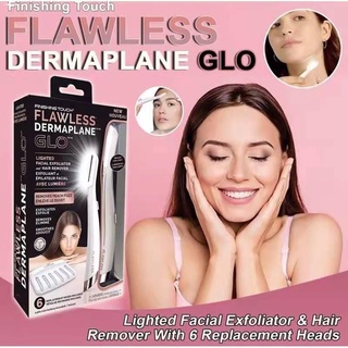 HAIR REMOVALTOOLS▧✹Flawless Dermaplane Glo Lighted Facial Dermaplaning and Hair Remover Tool Finishi