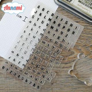 Annami Stamp Vintage Date Letter Alphabet DIY Album Scrapbooking Transparent Silica Gel Stamp