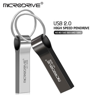 USB Flash Drive 128GB 64GB 32GB 16GB 8GB Usb flash pen drive Metal usb stick pendrive with key ring