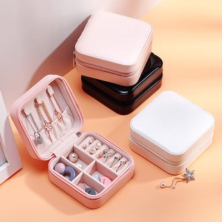 【Love2Self】P028 European Portable Ring Lipstick Earrings Storage Box Travel Mini Velvet Jewelry Box (1)