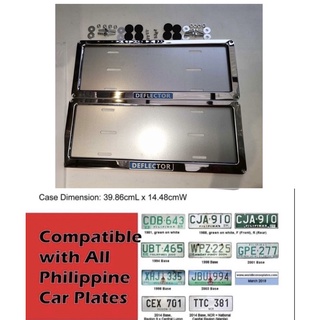 【Spike】❁Car Plate frame Number with GLASS Cover Stainless Steel Frame Protector holder casing Deflec (2)