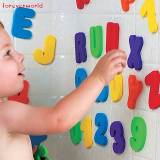 ♣✨♣ 26 Letters 10 Numbers Foam Floating Bathroom Toys for Kids Baby Bath Floats (4)