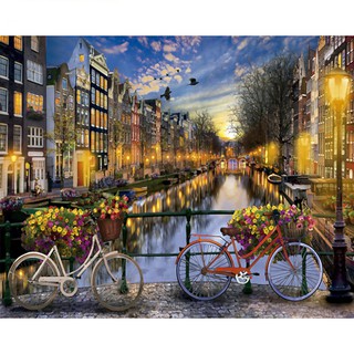 LSF-City Night Unframed Painted By Numbers Oil Painting