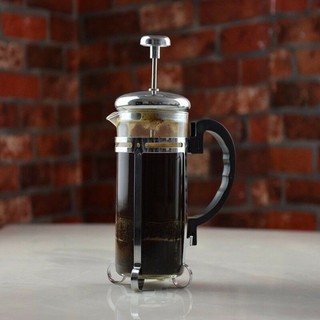 Chiwanji French Press Coffee Maker Glass Coffee Pot Single Serving Coffee Maker Grass & Stainless Steel