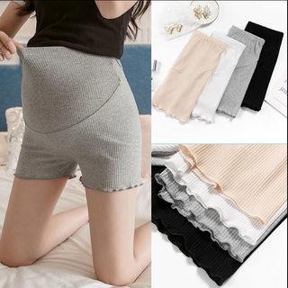 Pregnant Women's Safety Pants Anti-Exposure Thin plus Size Shorts for Pregnant Women High Waist Maternity Belly Lift Pants