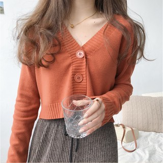 Women's V-Neck Cardigan Thin Sweater Knitted Cardigan