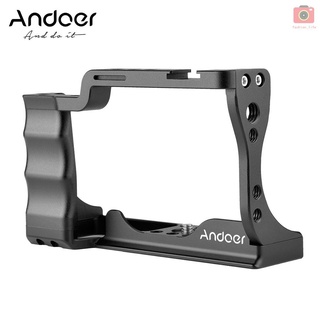 ✁✶☊【fash】Andoer Camera Cage Aluminum Alloy with Cold Shoe Mount Compatible with EOS M50 DSLR Camera