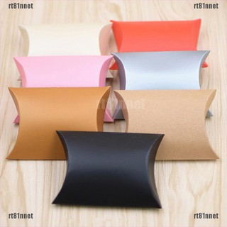 【RT81】50pcs craft paper bags pillow box gift cake bread candy wedding par