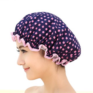 Women Shower Caps Colorful Bath Shower Hair Cover Adults Waterproof Bathing (1)