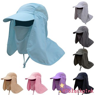 Outdoor Sport Hiking Visor Hats UV Protection Face Neck Cover Fishing Cap