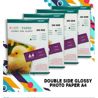 QUAFF PHOTO PAPER DOUBLE SIDED glossy