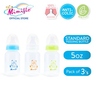 Mimiflo® Standard Feeding Bottles - Pack of 3's - De Luxe (5oz)