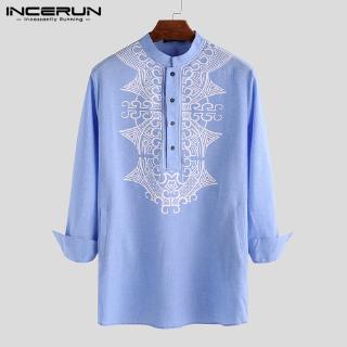 INCERUN Men Casual Ethnic Party Formal Long Sleeve (6)