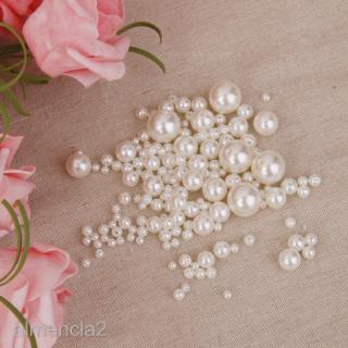 150x Assort Size Resin ABS Faux Pearls Beads No Hole for Wedding Decor Craft (1)