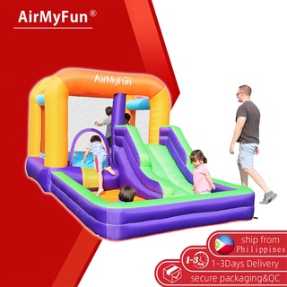 AirMyFun Inflatable Castle Outdoor Children's Play Equipment Air Cushion Bed Slide Trampoline Castle (1)