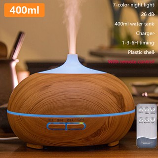 400ml Aromatherapy Oil diffuser Air Humidifier Remote Control aroma Xiomi Air Humidifier Wood Grain