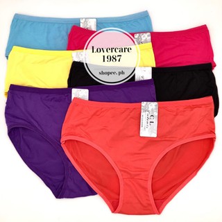 COD 12Pieces Plain Panty Ladies Women's Underwear CL Panties 3XL/5XL 26-34 Waistline Good Quality