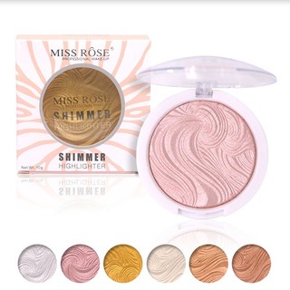 Miss Rose Highlighter Palette Waterproof Shimmer Glow Powder Bronzer (1)