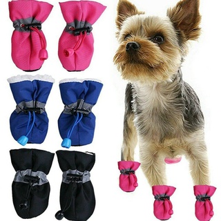 4Pcs Dog Boots Shoes Anti Slip Waterproof Cat Suppile S/M/L/XL Waterproof Protective Dog Rain Shoes Anti Slip (3)