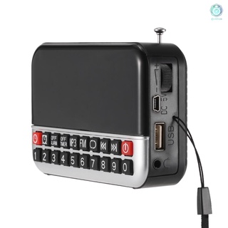 Longruner FM Radio Digital Stereo Speaker 12cm LED Display Alarm Clock & Clock USB Disk TF Card AUX 1500mAh Battery