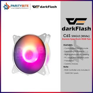 darkFlash C6 (white) Single Fan Pack Aurora Spectrum A-RGB Single Mode Cooling Fan