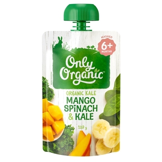 Only Organic Baby Food 6+ months - Mango Spinach & Kale (120g)