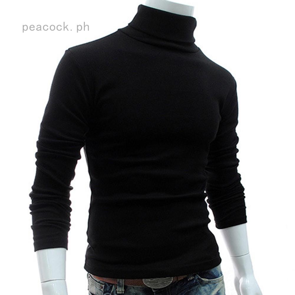 Men’s Autumn Winter Fashion Slim Fit Thermal Underwear Long Sleeve Solid T-Shirts