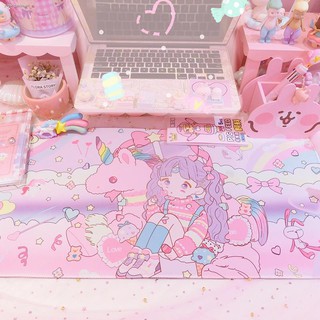 ☬✱Lovely beautiful girl sakura magic circle mouse pad creative table mat soft pink sister office ga (1)