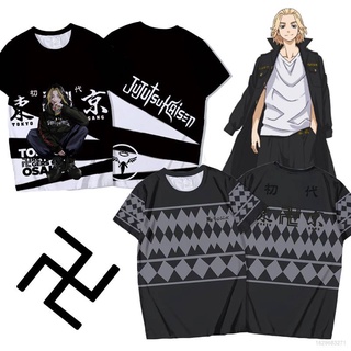 LFD Tokyo Revengers T-shirt Short Sleeve Unisex Anime Tops Tokyo Manji Gang Draken ryy Casual Tee Shirt Plus Size