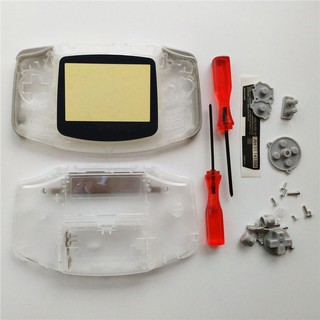 GBA Nintendo Game Boy Advance Replacement Housing Shell Screen Pack Clear White meetsellmall