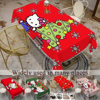 Linen Tablecloth Table Cloth Cover Dustproof Dinner Dinning Room Hello Kitty Mat