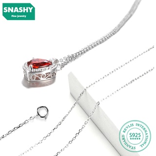 925 Sterling Silver Heart Pendant Necklace for Women Birthstone Necklaces with Zirconia Fine Jewelry