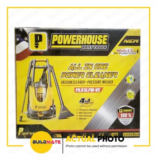 POWERHOUSE ALL IN ONE Power Cleaner Pressure Washer 1500W w/ Vacuum Cleaner 1200W + FREE (6)